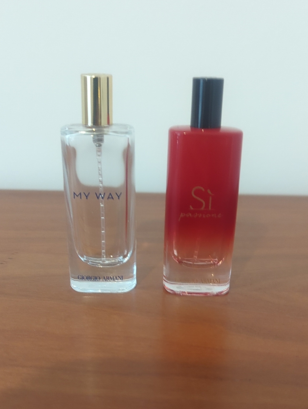 Giorgio Armani My Way & Sì Duo Bottle Set - Clear and Red